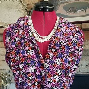 Vintage Grunge 80's 90's floral Romper  Cottagecore  Cottage Core